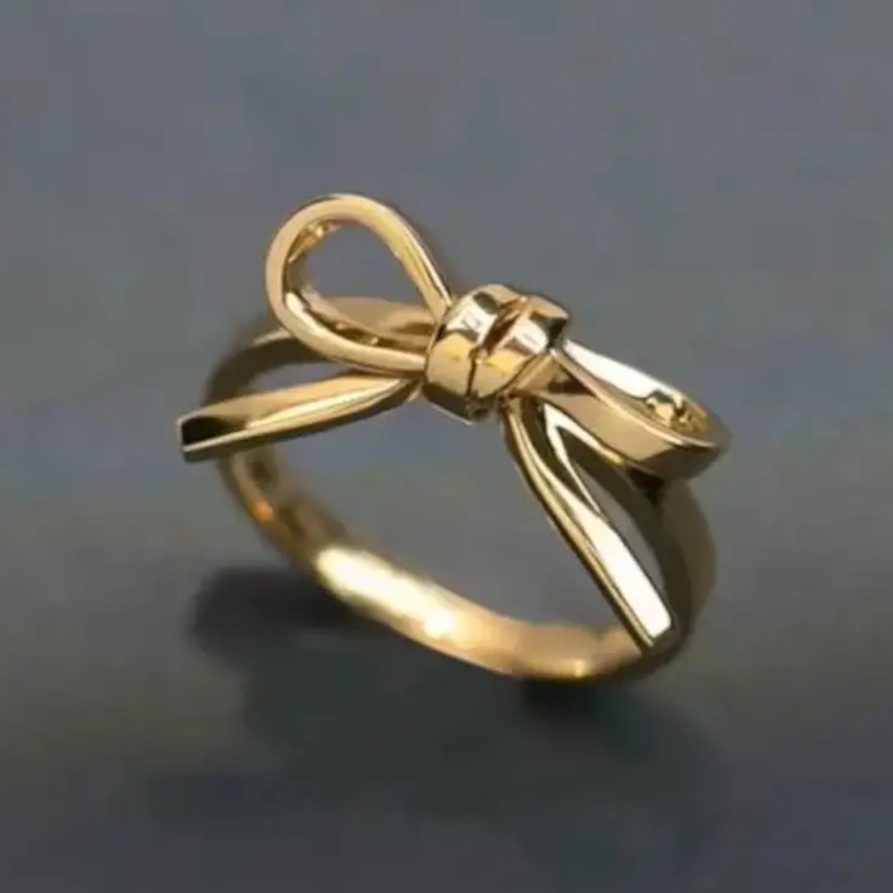 🆕14K Gold Plated Bow Ring